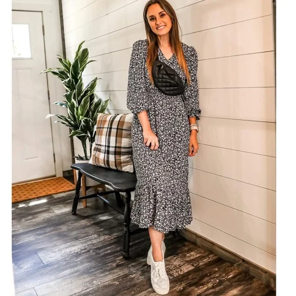 PRETTYGARDEN Long Sleeve Maxi Floral Dress - M - Picture 5 of 14